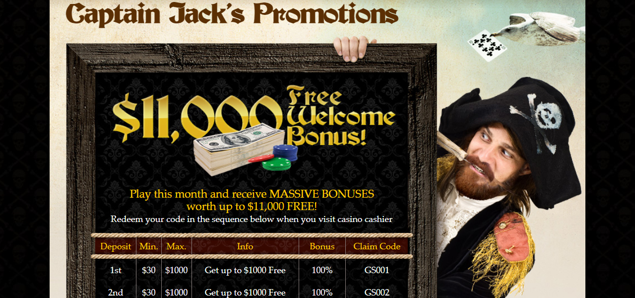 captain jack no deposit bonus codes